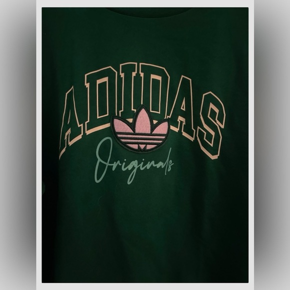 Adidas Originals Big Kids Collegiate Graphic Crewneck Sweatshirt Sz XL Green NWT - Picture 5 of 8